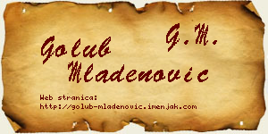 Golub Mladenović vizit kartica